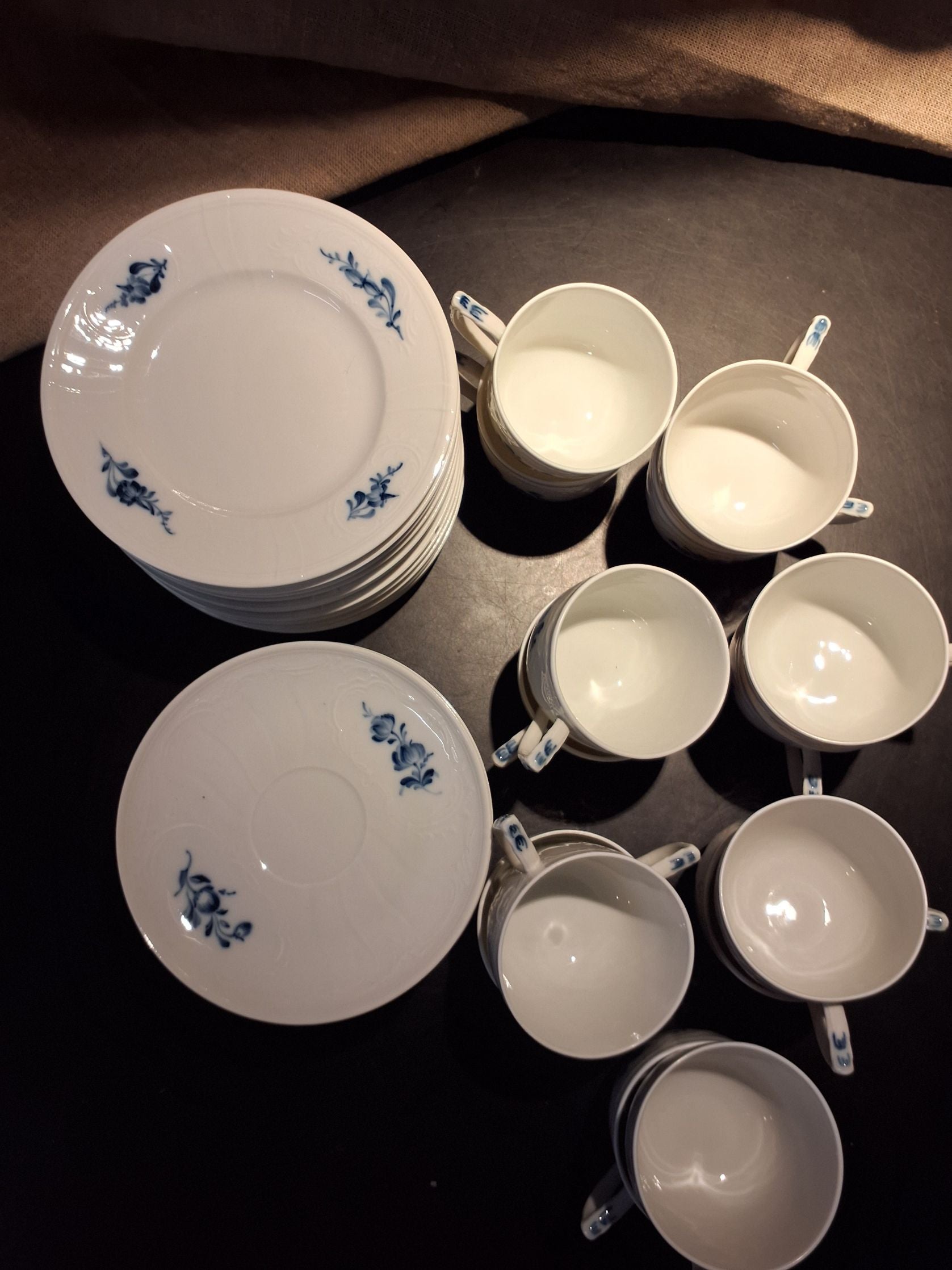 Blå blomst kgl kaffestel 'Juliane Marie'
